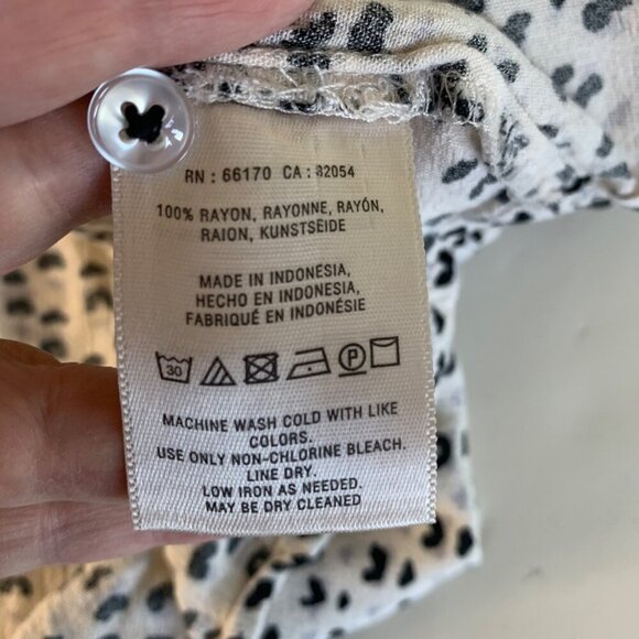 Anthropologie Vanessa Virginia Heart Print Top Women's Ladder Lace Tunic Size S - Picture 5 of 11